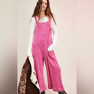 Free People Callie Pink Jumpsuit